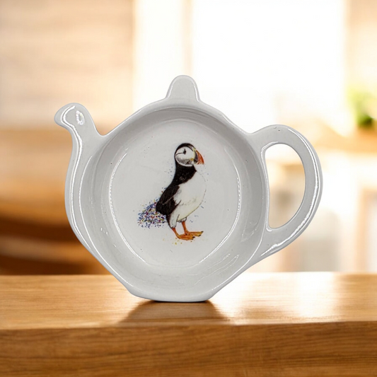 Floral Puffin Tea Tidy