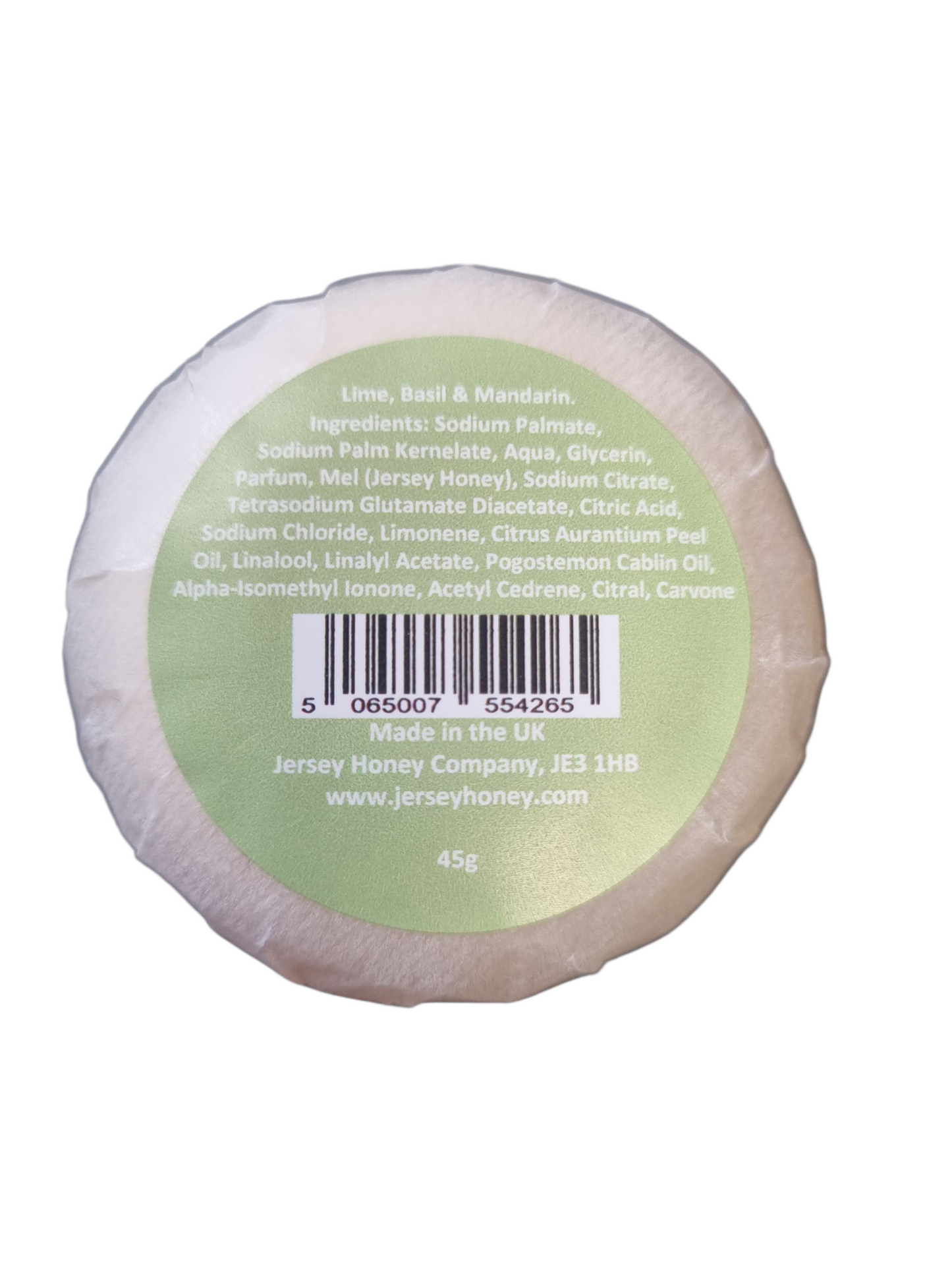 Jersey Honey Soap Bar Lime & Basil