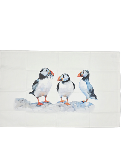 Jersey Puffin Tea Towel Rosemary Blackmore Design