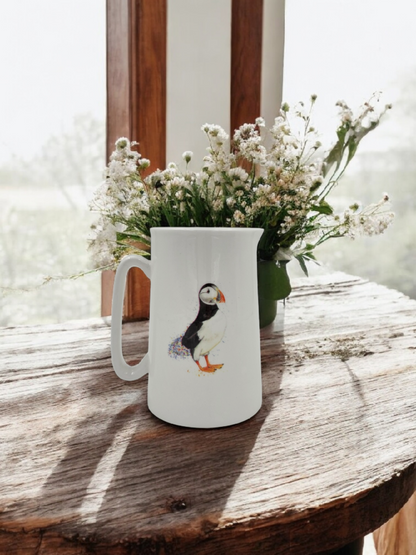 Floral Puffin Pint Jug