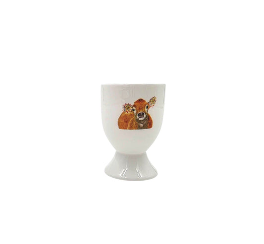 Floral Cow Egg Cup