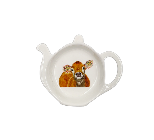 Floral Cow Tea Tidy