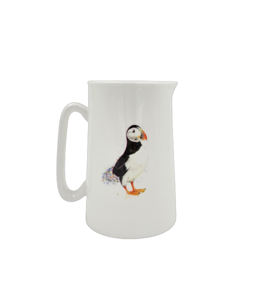 Floral Puffin Pint Jug