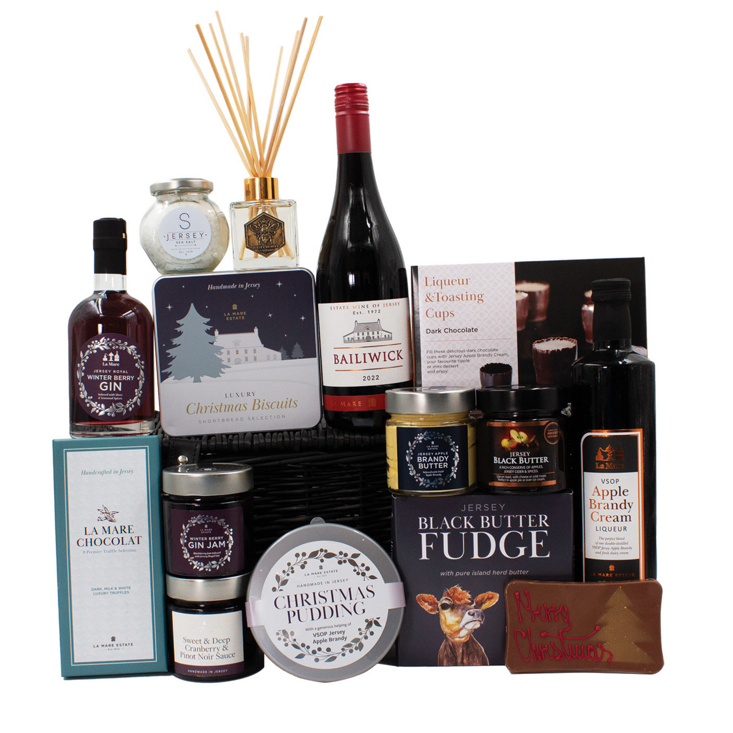 'Festive Joy' Christmas Hamper Basket 2023 - Jersey